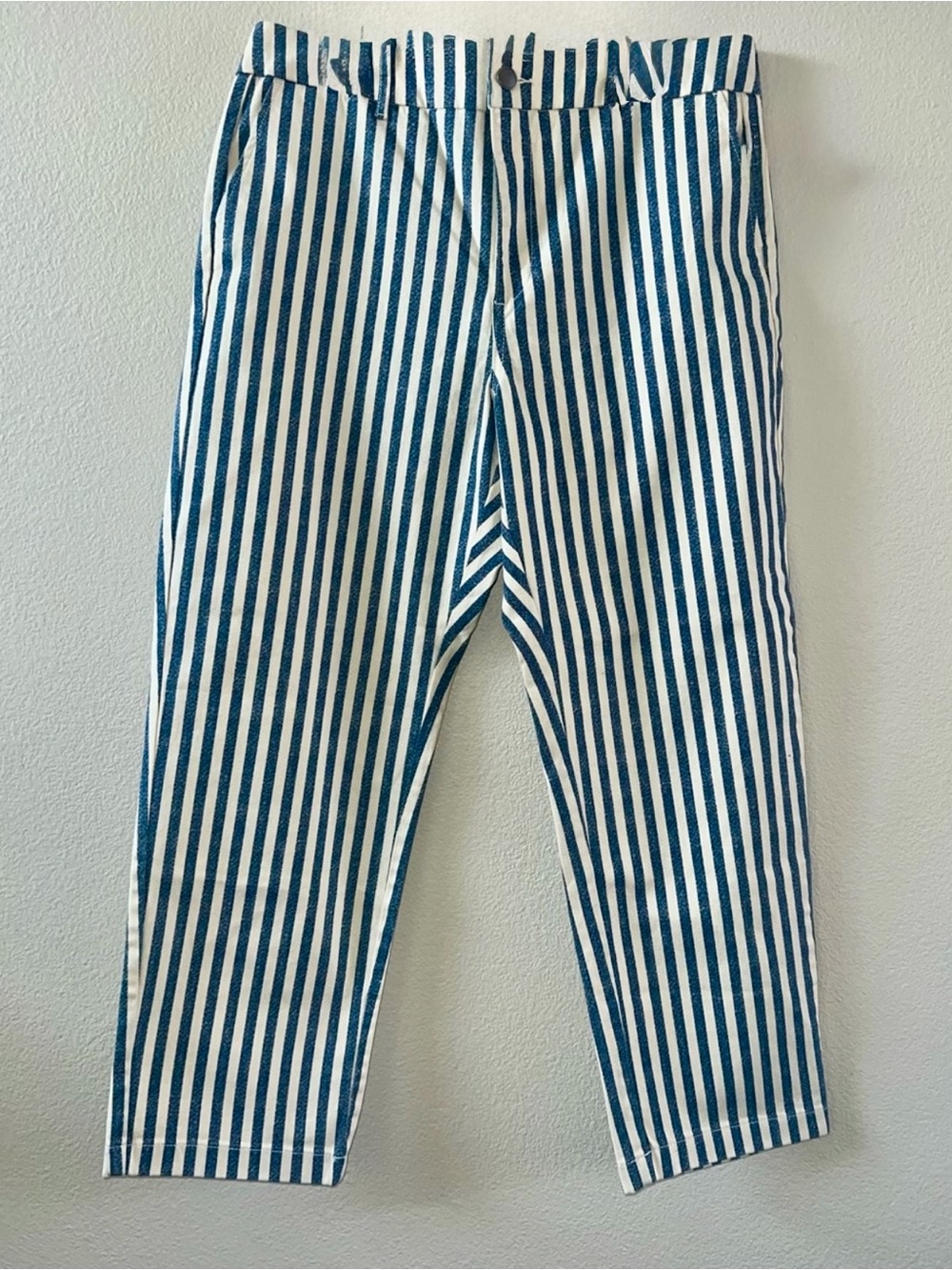 torrid Belle Isle Blue and White Vertical Stripe woman’s Pants